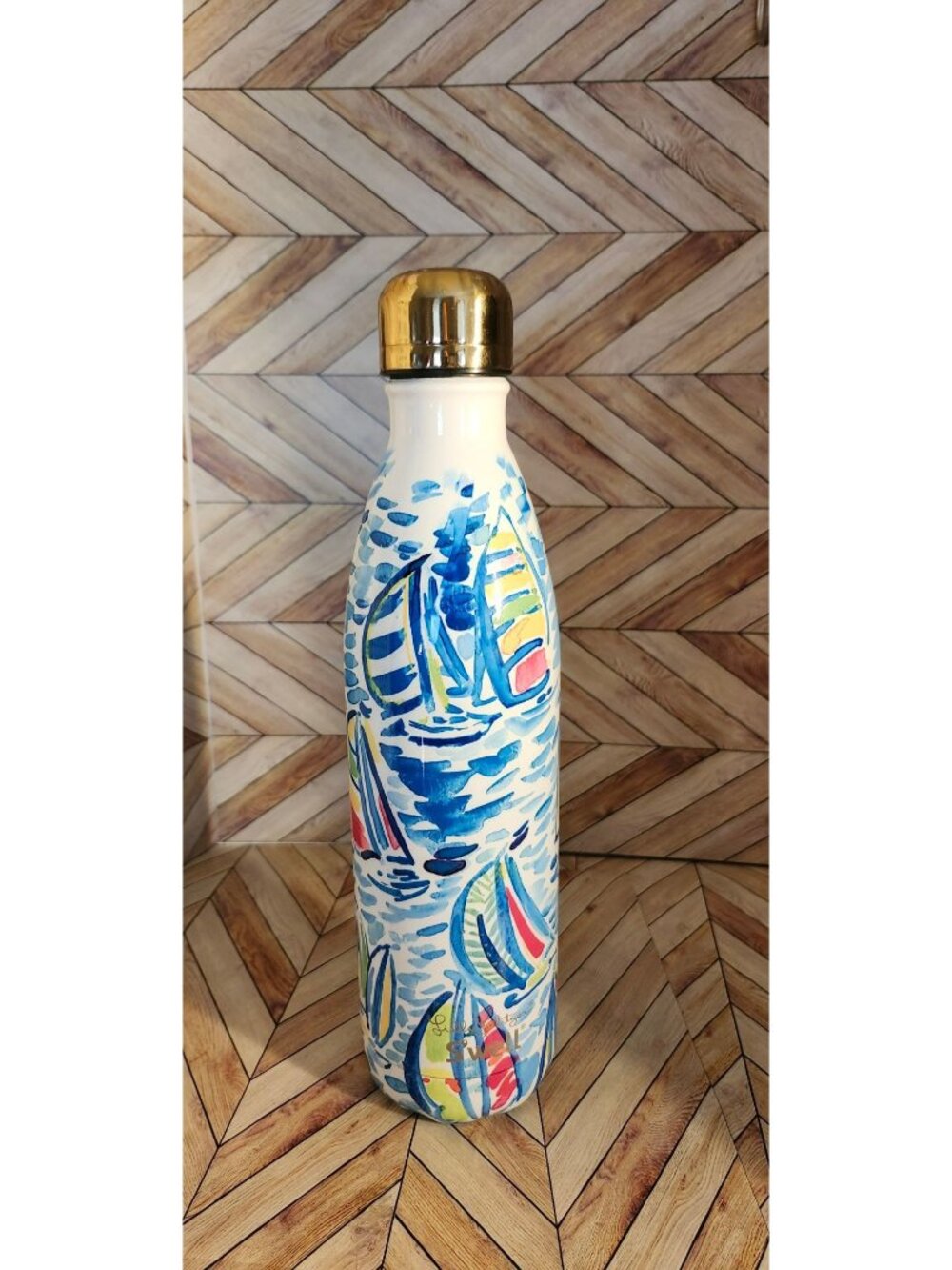 Lilly Pulitzer Swell UGotta You Gotta Regatta Boats Water Bottle 25 oz
